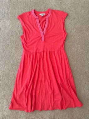 Boden Chloe Embroidered Short Dress-Jam Red size 8